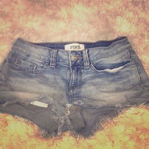 PINK jean shorts